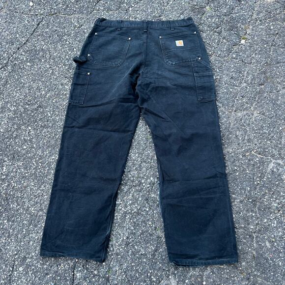 Vintage Carhartt black  double knee work wear carpenter pants - Picture 5 of 6